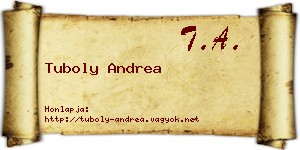Tuboly Andrea névjegykártya