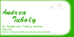 andrea tuboly business card